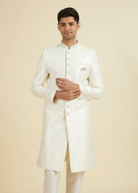 Manyavar Men Cream Extravagance Sherwani