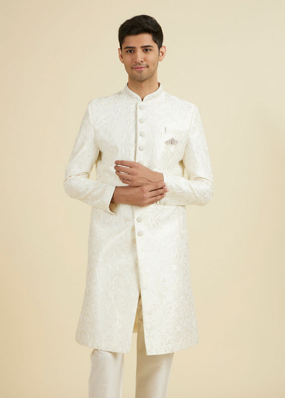 Manyavar Men Cream Extravagance Sherwani