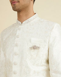 Manyavar Men Cream Extravagance Sherwani