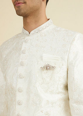 Manyavar Men Cream Extravagance Sherwani