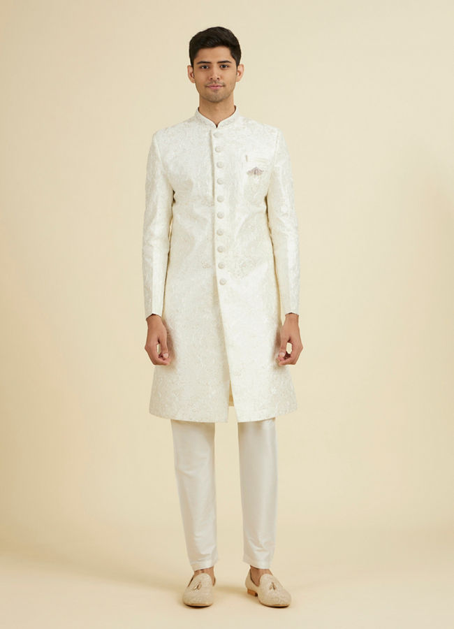 Manyavar Men Cream Extravagance Sherwani