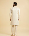 Manyavar Men Regal Cream Satin Sherwani
