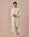 Manyavar Men Cream Luxurious Sherwani