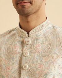 Manyavar Men Pista Green Majestic Sherwani
