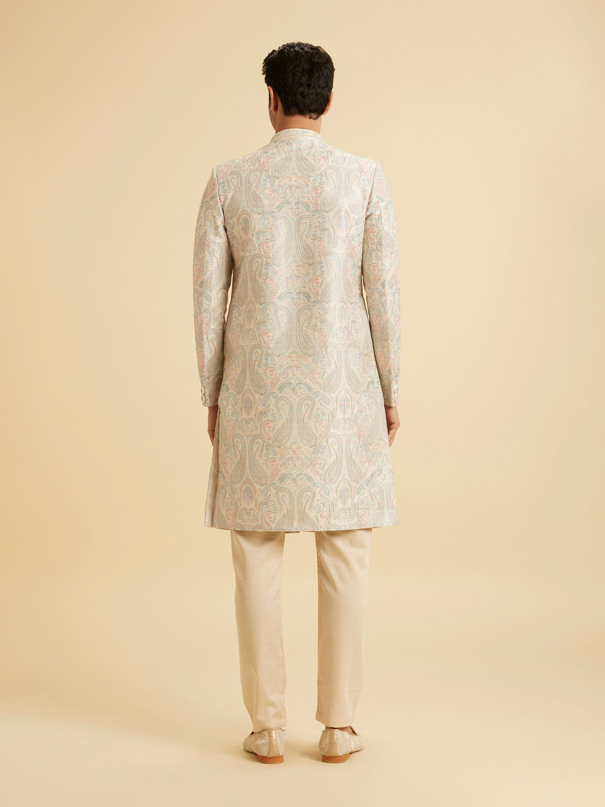 Manyavar Men Pista Green Majestic Sherwani