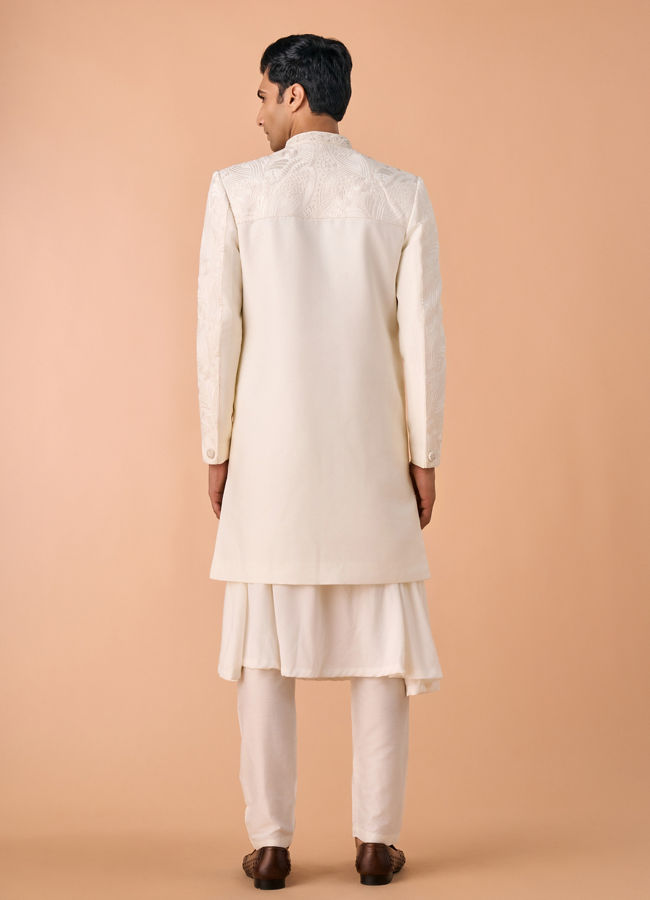 Manyavar Men Regal Cream Elegance Sherwani