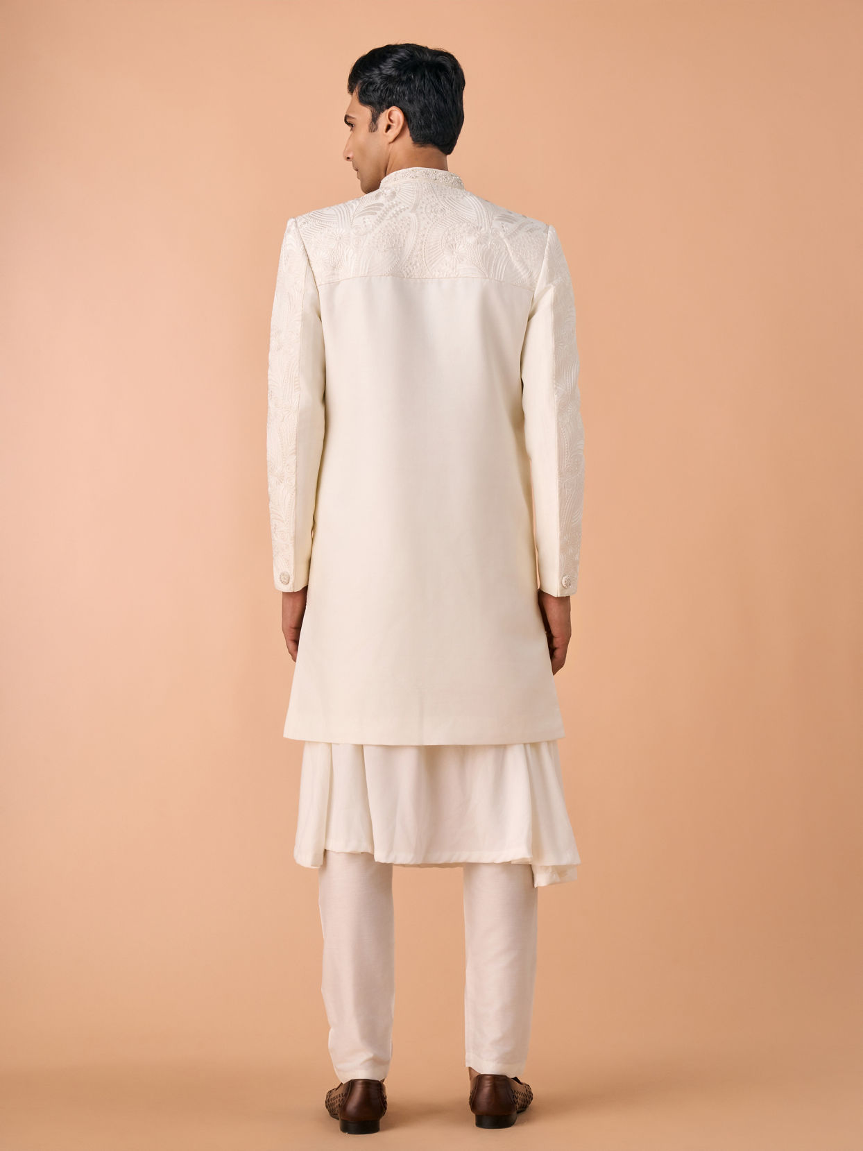 Manyavar Men Regal Cream Elegance Sherwani