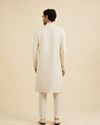 Manyavar Men Cream White Buta Jaal Patterned Sherwani Set with Rhinestone Work