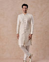 Manyavar Men Warm White Elegance Sherwani