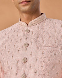 Manyavar Men Resplendent Peach Sherwani