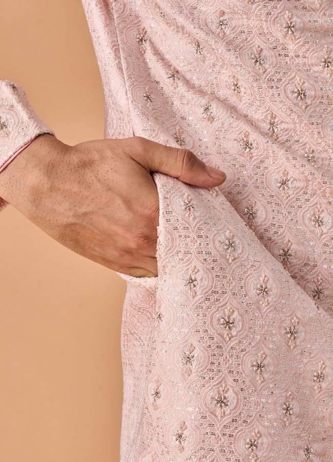 Manyavar Men Resplendent Peach Sherwani