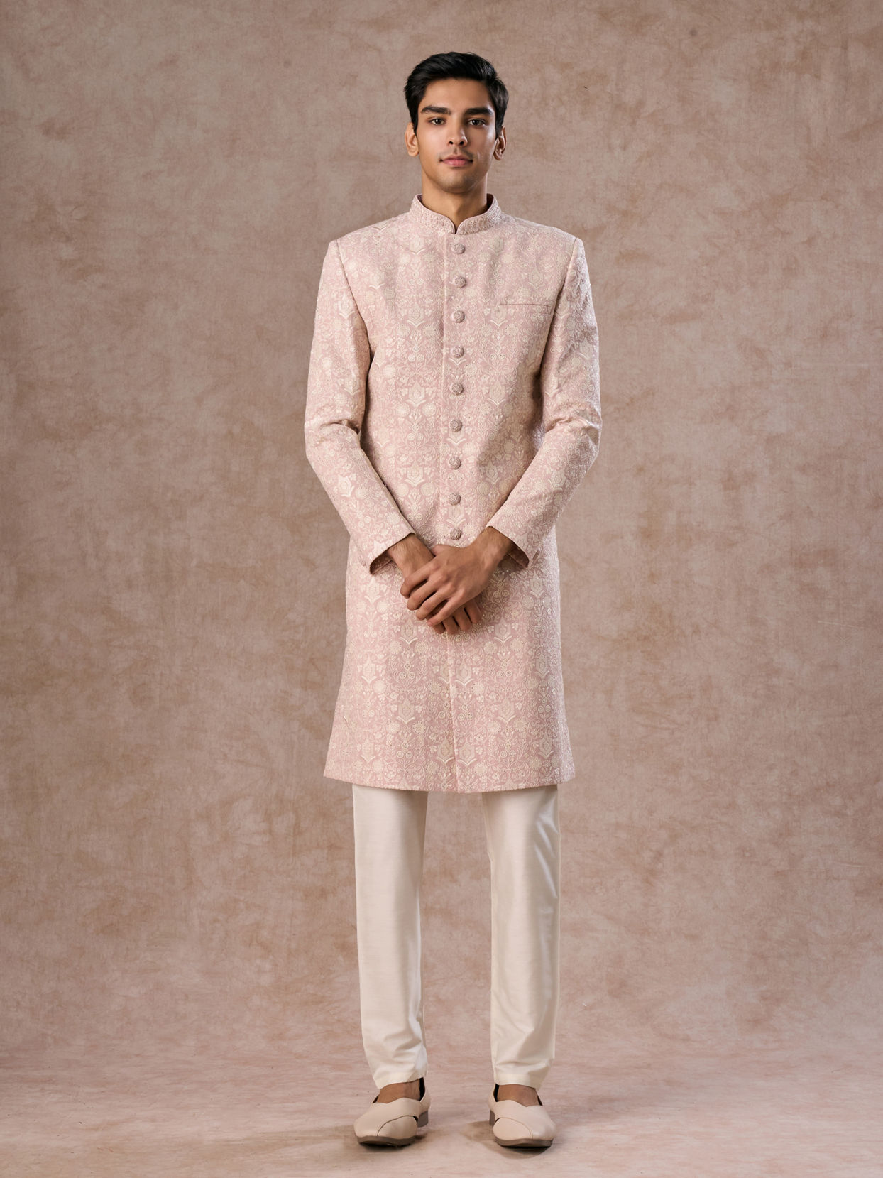 Manyavar Men Dusty Pink Splendour Sherwani