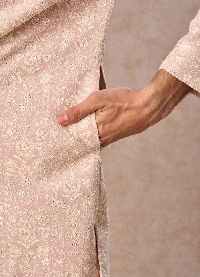 Manyavar Men Dusty Pink Splendour Sherwani
