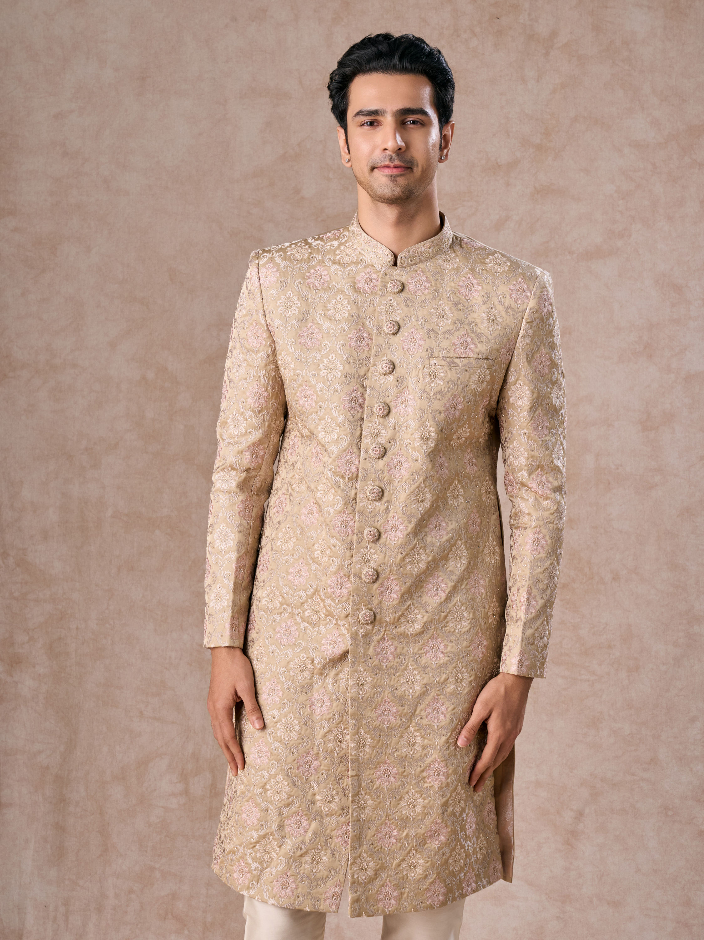 Manyavar Men Regal Fawn Sherwani Set