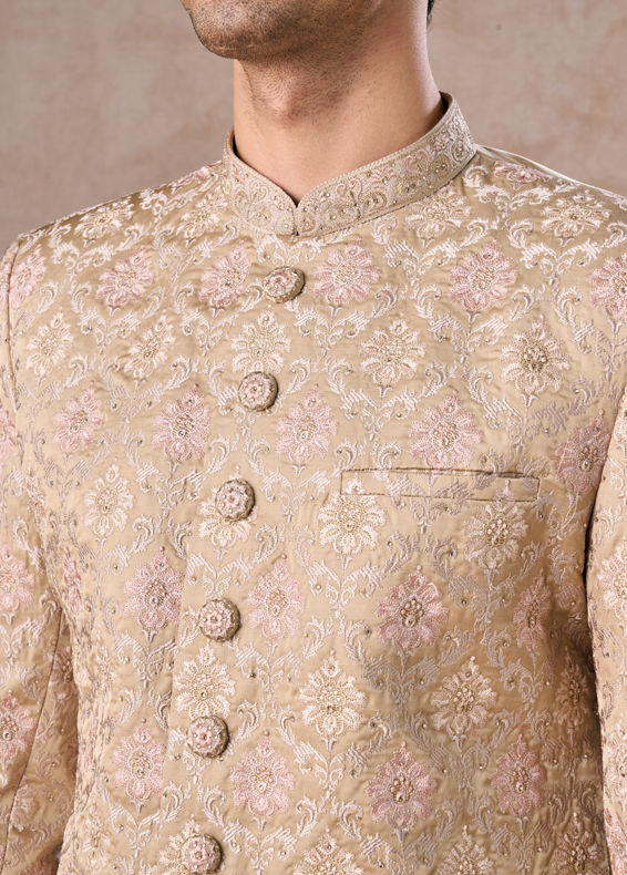 Manyavar Men Regal Fawn Sherwani Set