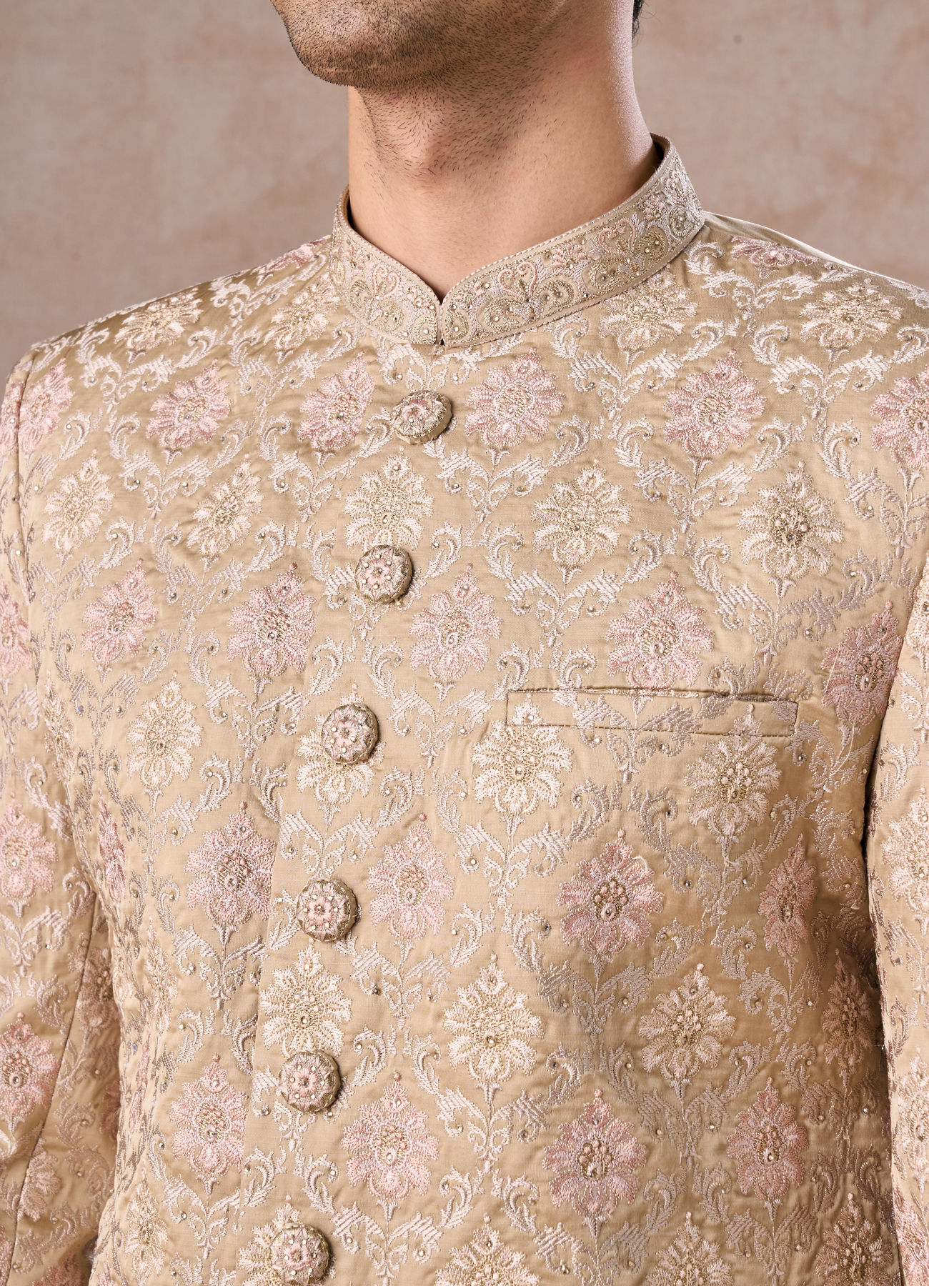 Manyavar Men Regal Fawn Sherwani Set