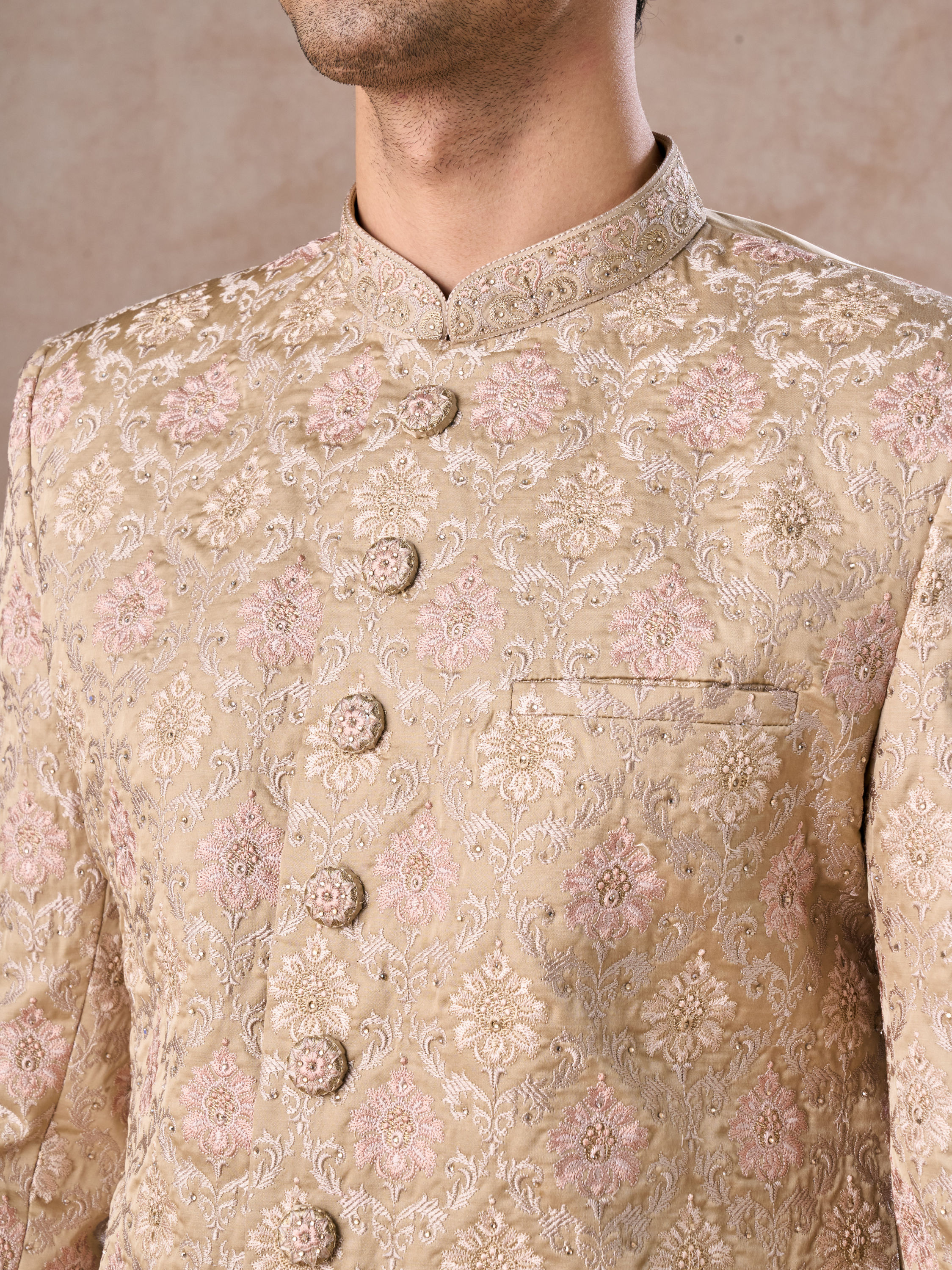 Manyavar Men Regal Fawn Sherwani Set