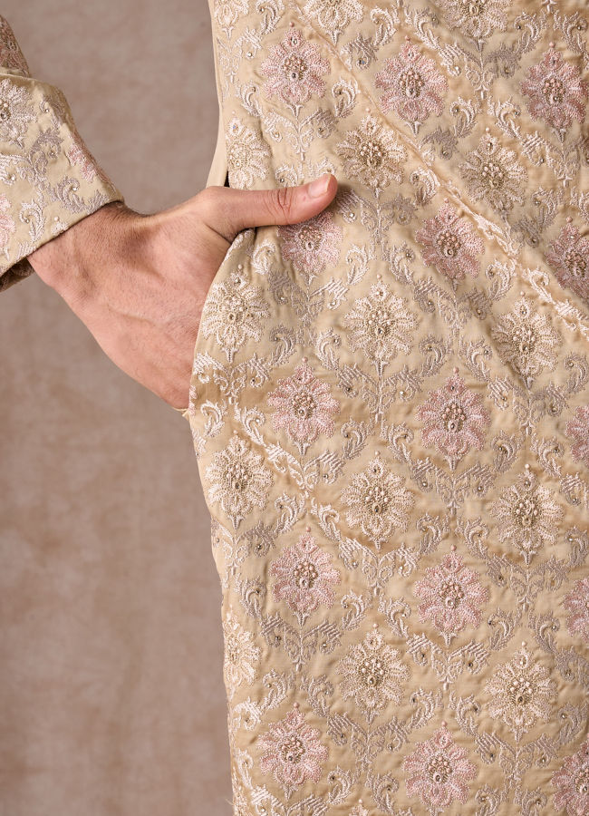Manyavar Men Regal Fawn Sherwani Set