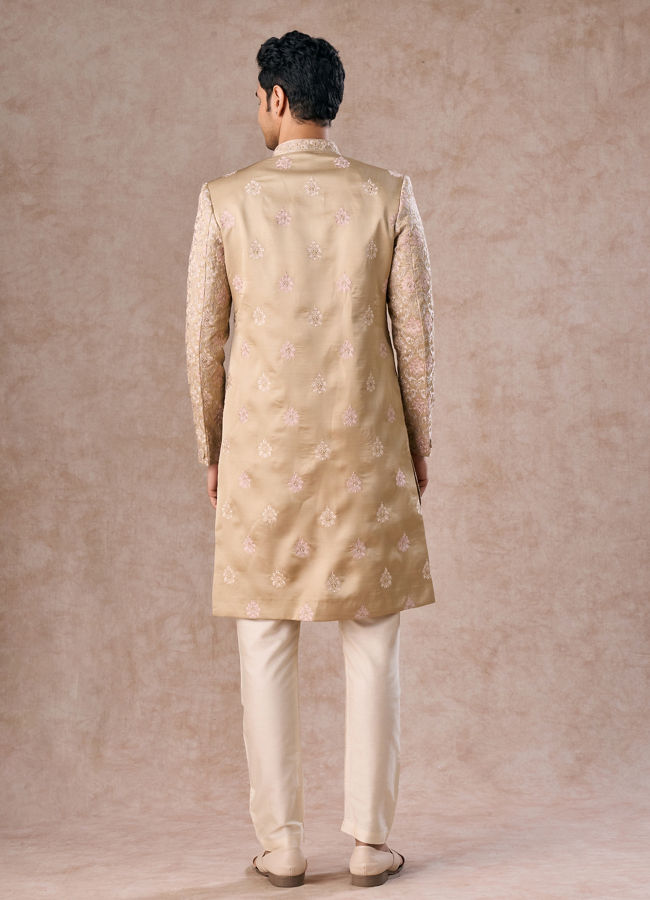 Manyavar Men Regal Fawn Sherwani Set