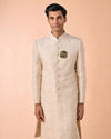 Elegant Cream Fantasy Sherwani
