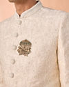 Manyavar Men Elegant Cream Fantasy Sherwani
