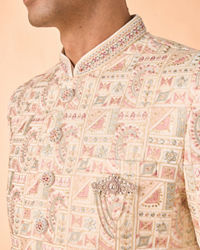 Manyavar Men Resplendent Cream Sherwani