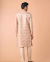 Manyavar Men Peach Brocade Sherwani