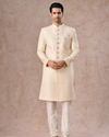 Manyavar Men Cream Elegance Sherwani