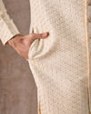 Manyavar Men Cream Elegance Sherwani