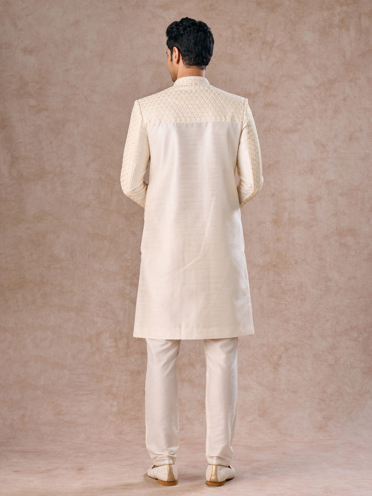 Manyavar Men Cream Elegance Sherwani