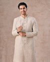 Manyavar Men Light Grey Elegance Sherwani