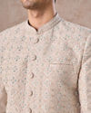 Manyavar Men Light Grey Elegance Sherwani
