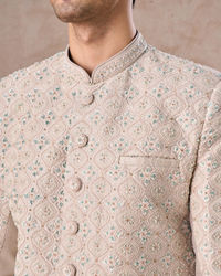 Manyavar Men Light Grey Elegance Sherwani
