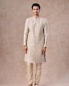 Manyavar Men Light Grey Elegance Sherwani