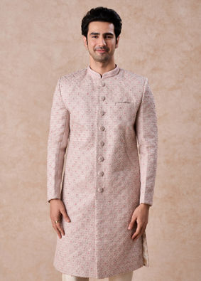 Manyavar Men Dusty Pink Elegance Sherwani