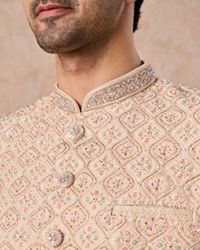 Manyavar Men Peach Elegance Sherwani