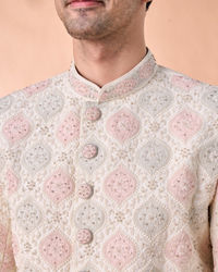 Manyavar Men Elegant Cream Sherwani