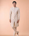 Manyavar Men Elegant Cream Sherwani