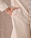 Manyavar Men Classic Cream Velvet Sherwani