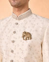 Manyavar Men Exquisite Cream Ensemble Sherwani