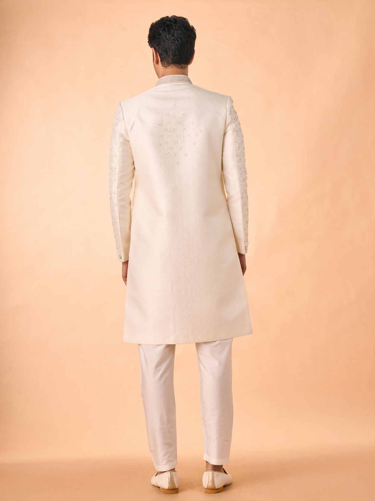 Manyavar Men Exquisite Cream Ensemble Sherwani