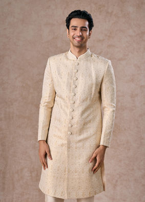 Manyavar Men Exquisite Gold Splendor Sherwani
