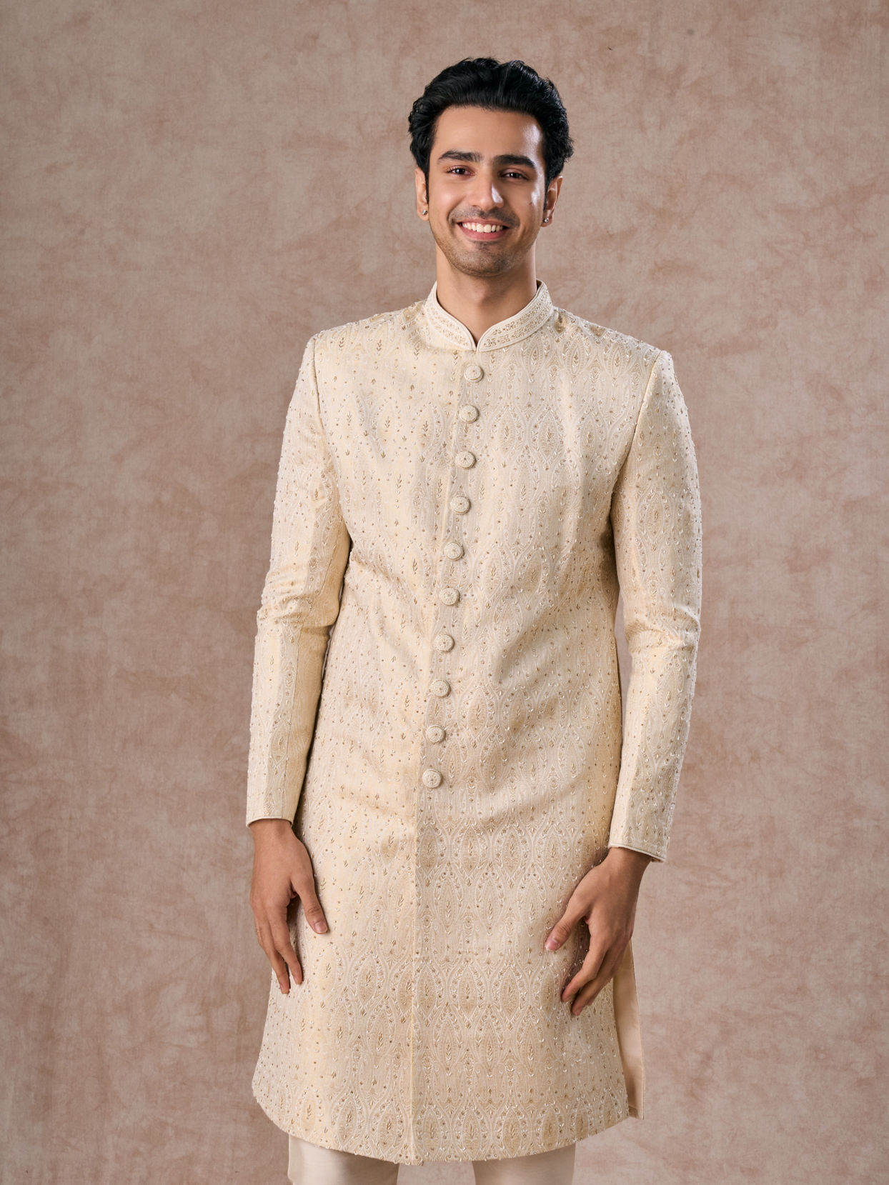 Manyavar Men Exquisite Gold Splendor Sherwani