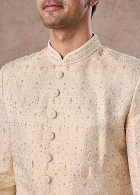 Manyavar Men Exquisite Gold Splendor Sherwani