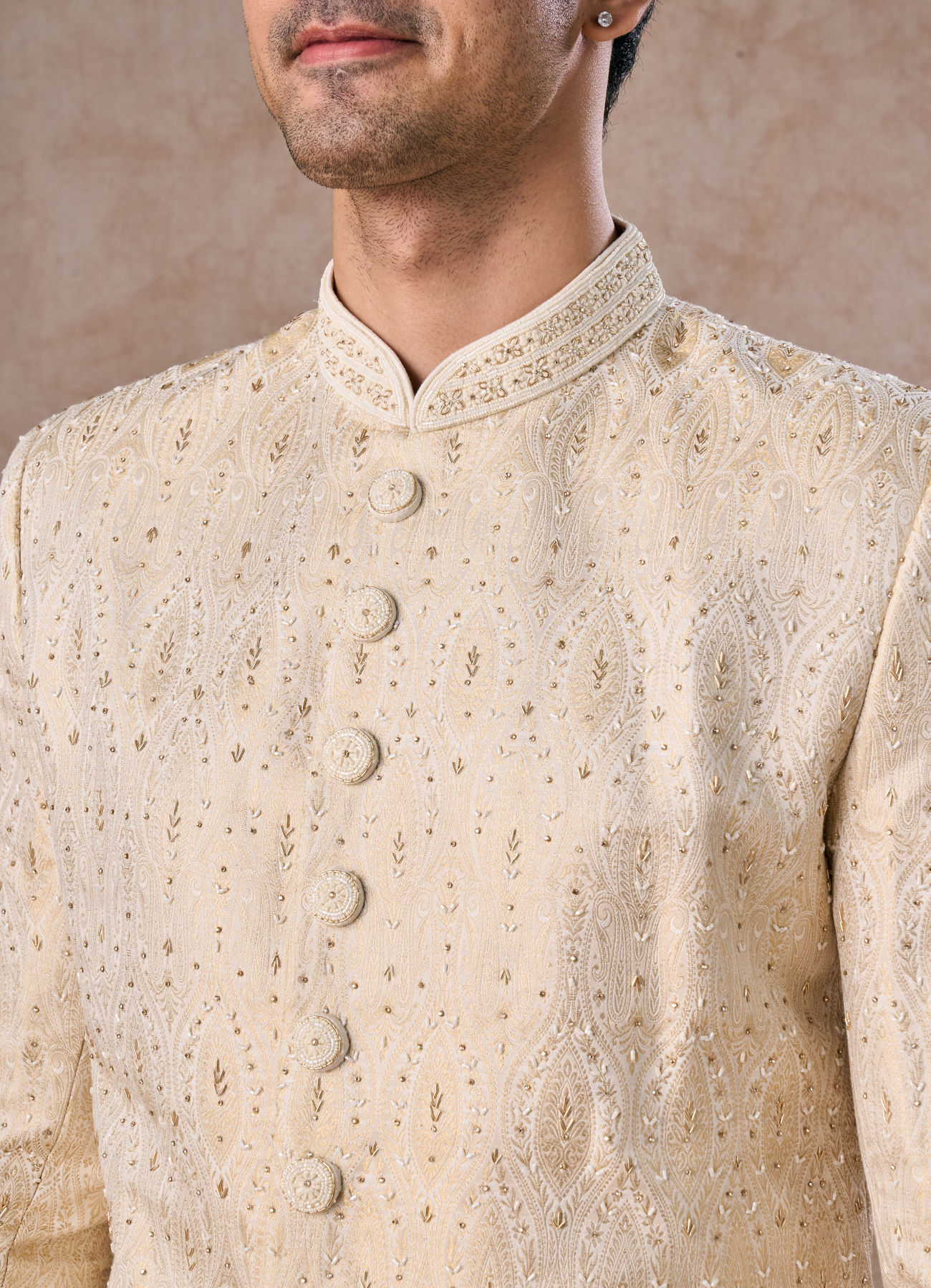 Manyavar Men Exquisite Gold Splendor Sherwani