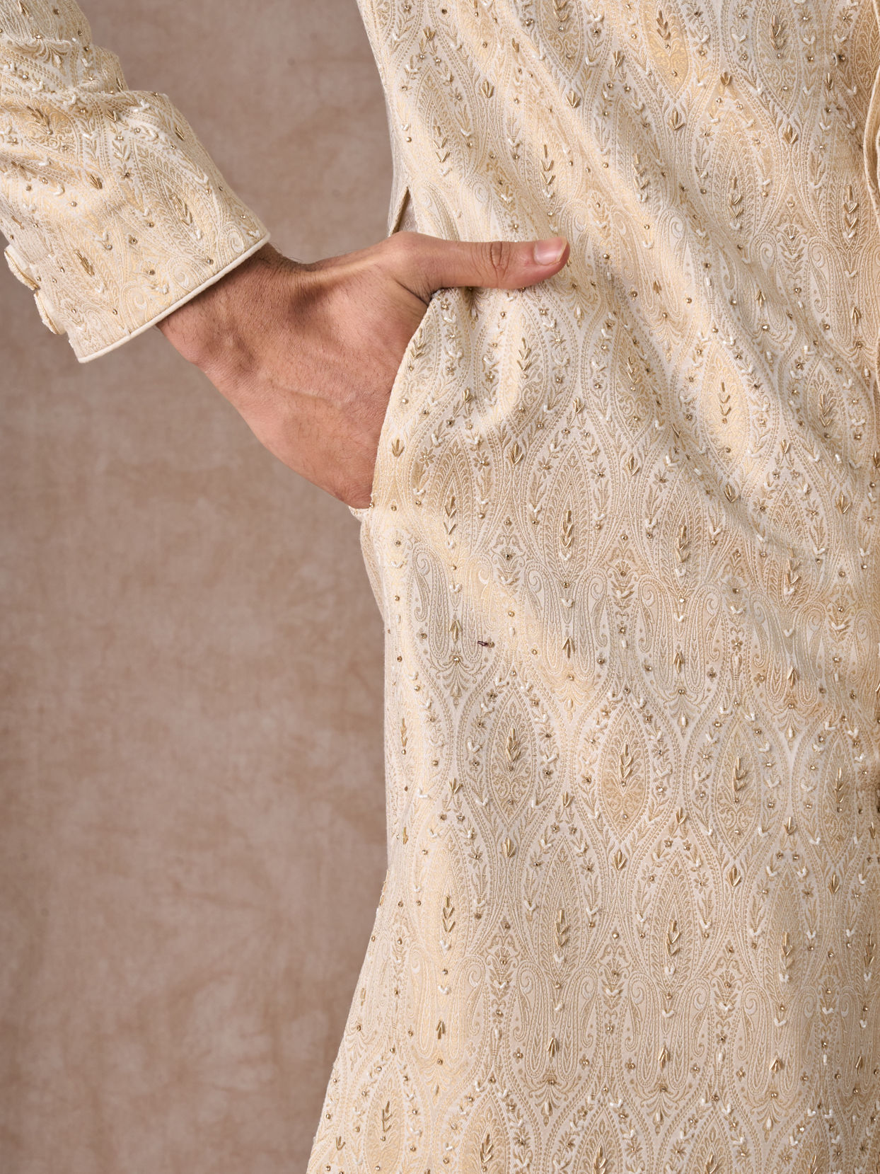 Manyavar Men Exquisite Gold Splendor Sherwani