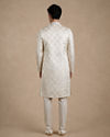 Manyavar Men Cream Brocade Hand Embroidered Sherwani