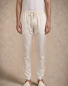 Manyavar Men Cream Brocade Sherwani with Self-Texture