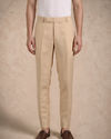 Manyavar Men Beige Blended Viscose Sherwani with Embroidery