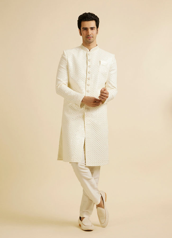Manyavar Men Royal Cream Sherwani